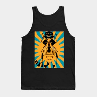 line art raccoon Tank Top